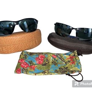 Maui Jim Black Banyans &‎ Hotsands Sunglasses Bundle